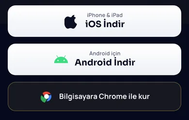 Savoybetting uygulama kurulum sayfası, 7 Ekim 2026 kaydı Kurulum sayfasındaki üç düğme: iOS İndir, Android İndir ve Bilgisayara Chrome ile kur
