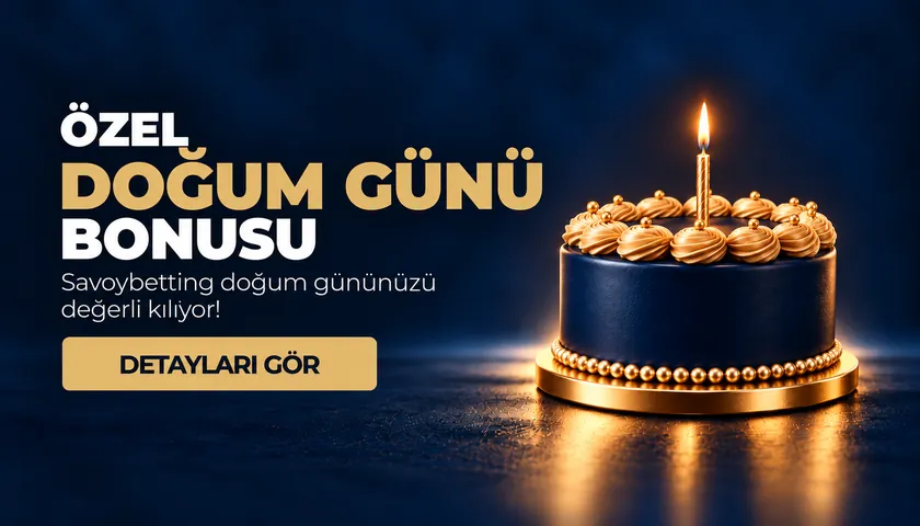 Doğum Günü Bonusu kartı, 9 Ekim 2026 Savoybetting özel doğum günü bonusu görseli