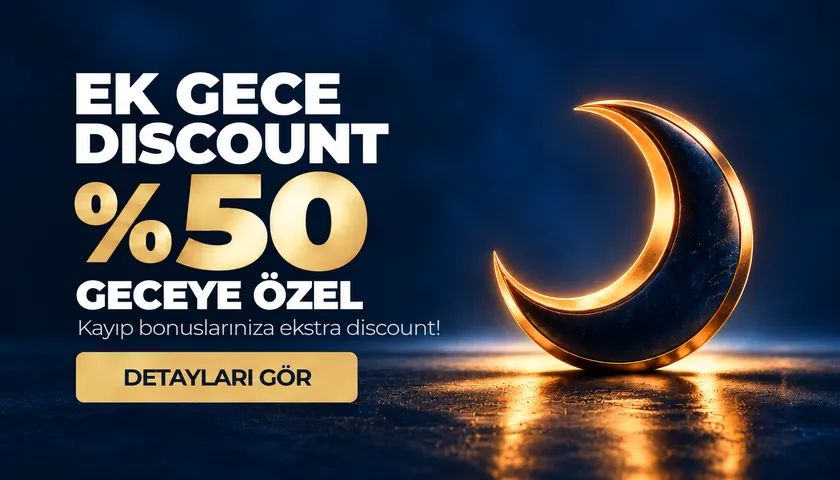 %50 Ek Gece Discount kartı, 9 Ekim 2026 Savoybetting %50 ek gece discount görseli
